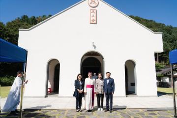 청년김대건길 명예도로명판 제막식